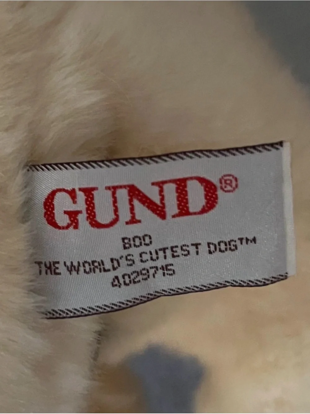 Gund Cream and Brown Plush Dog